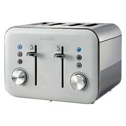 Breville VTT687 High Gloss 4-Slice Toaster, White